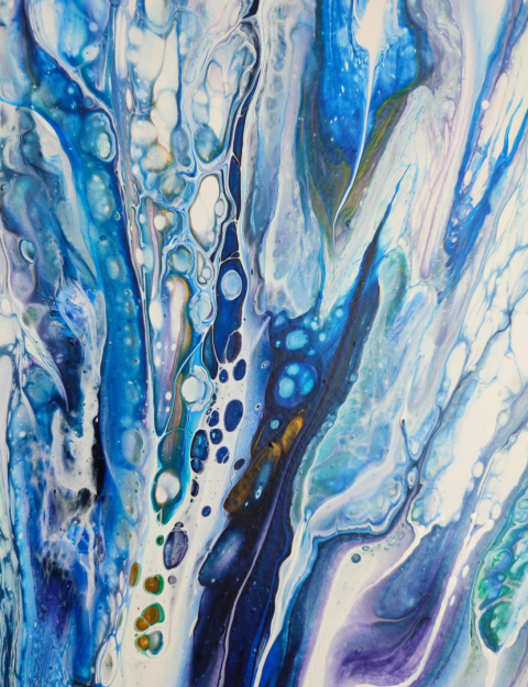 Obraz pouring niebieski