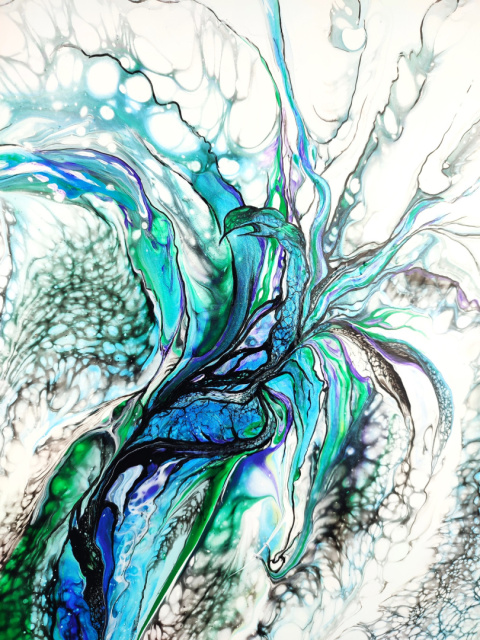 Obraz malowany metodą pouringu