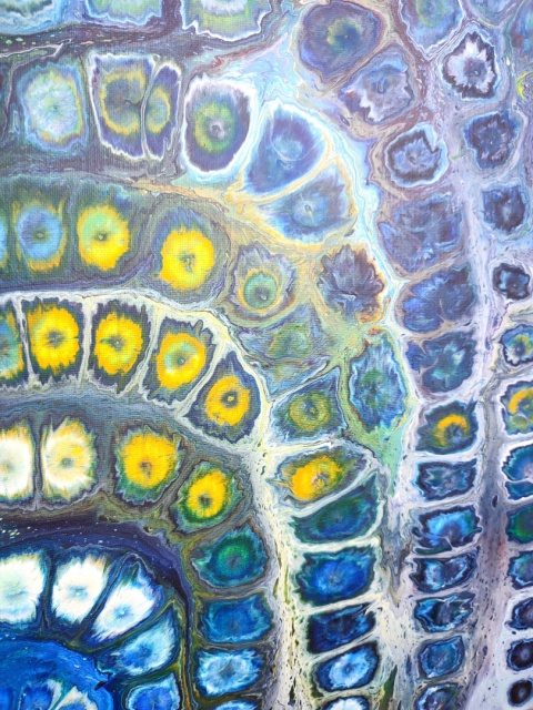 Przybliżenie obraz wykonany metodą pouringu