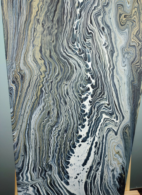 Obraz wykonany metodą pouringu