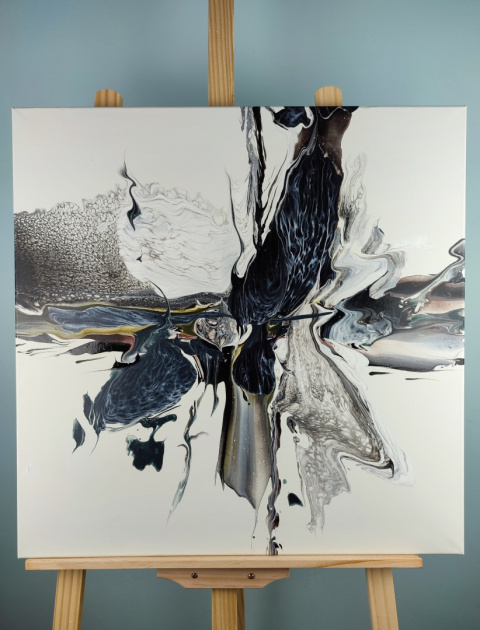 Sztuka nowoczesna Abstrakcja czarno-biały