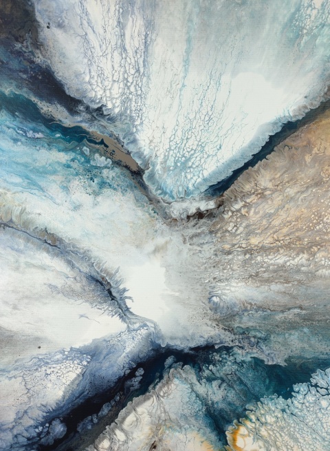 Obraz wykonany metodą pouringu