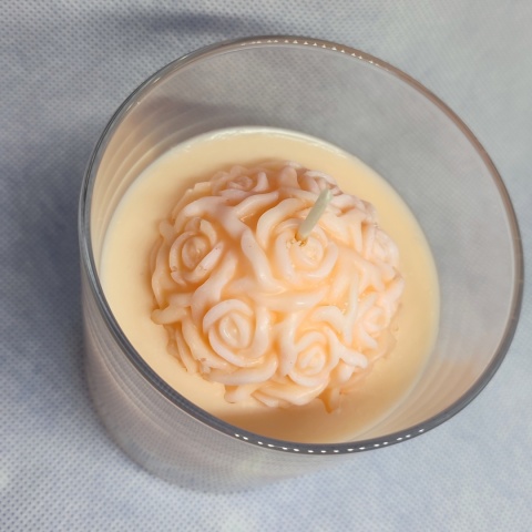 Świeca ozdobna w szkle