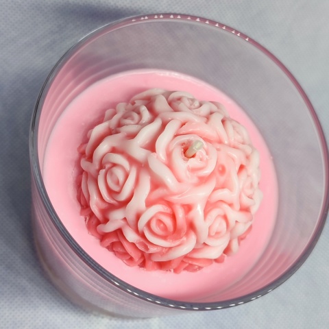 Świeca ozdobna w szkle