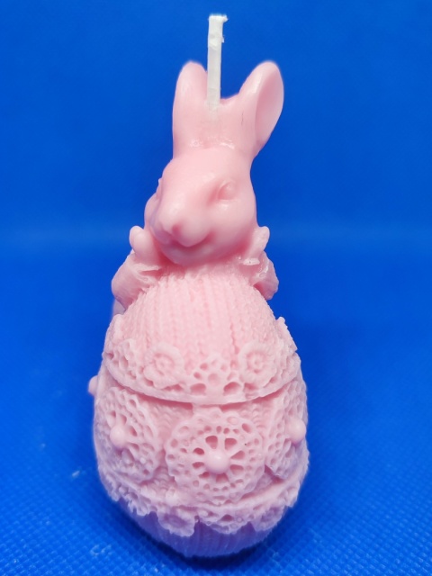 Świeca sojowa Króliczek wielkanocny (kolor jasny róż)