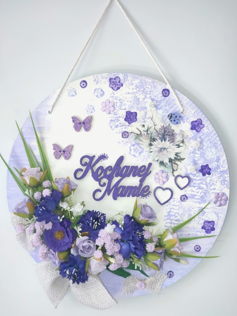 Zawieszka "Kochanej Mamie" fioletowa