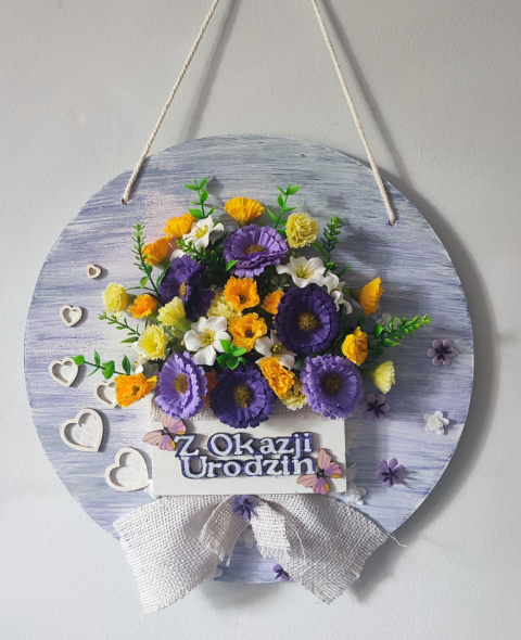 Zawieszka dekoracyjna Prezent na urodziny