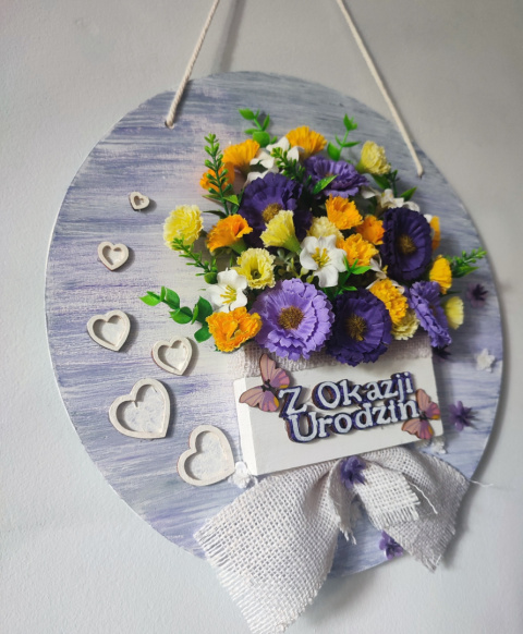 Zawieszka dekoracyjna "Z okazji urodzin"