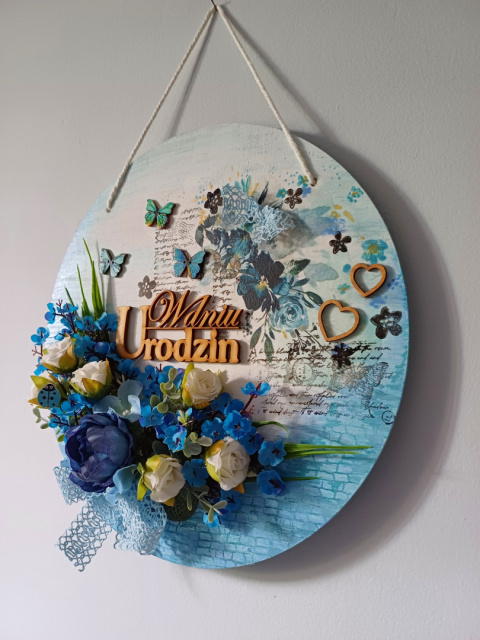 Zawieszka handmade "W dniu urodzin"