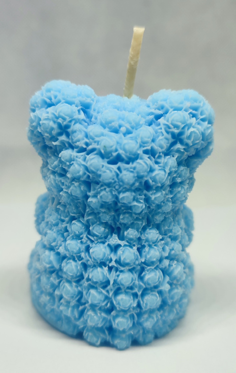 Świeca sojowa miś niebieski