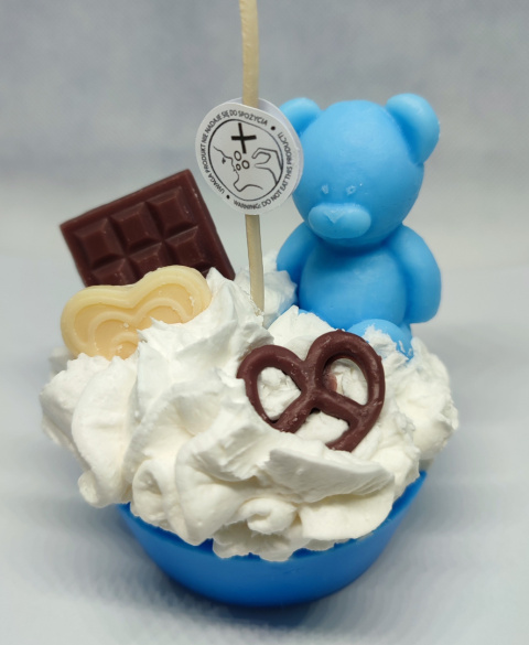 Ręcznie wykonana świeca sojowa miś